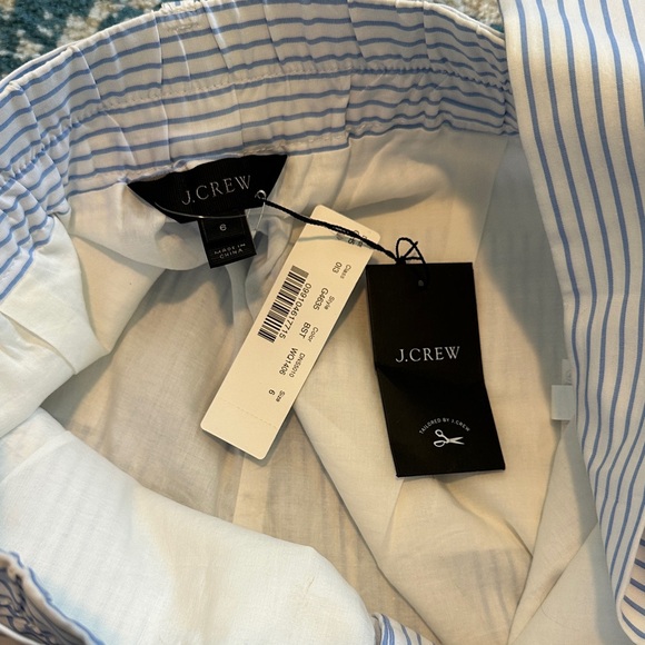 J. Crew High Waist Blue Striped Shorts with Bow Nautical NWT 6 - Picture 8 of 8